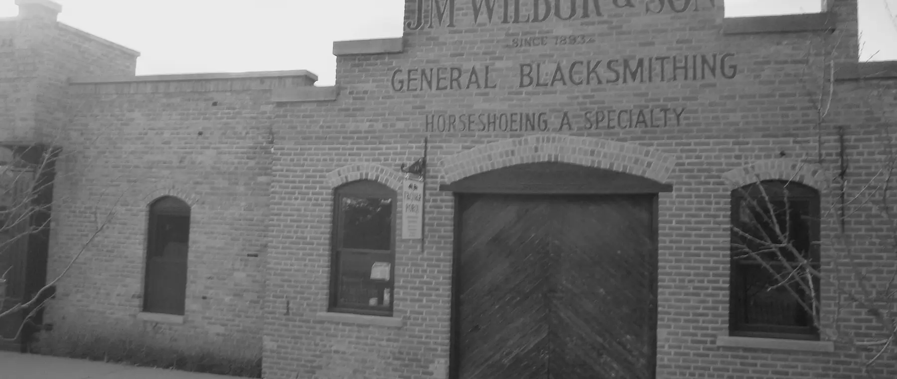 The J.M. Wilbur & Son general blacksmithing shop in Eden, Utah, a surviving nineteenth-century trades building in Ogden Valley