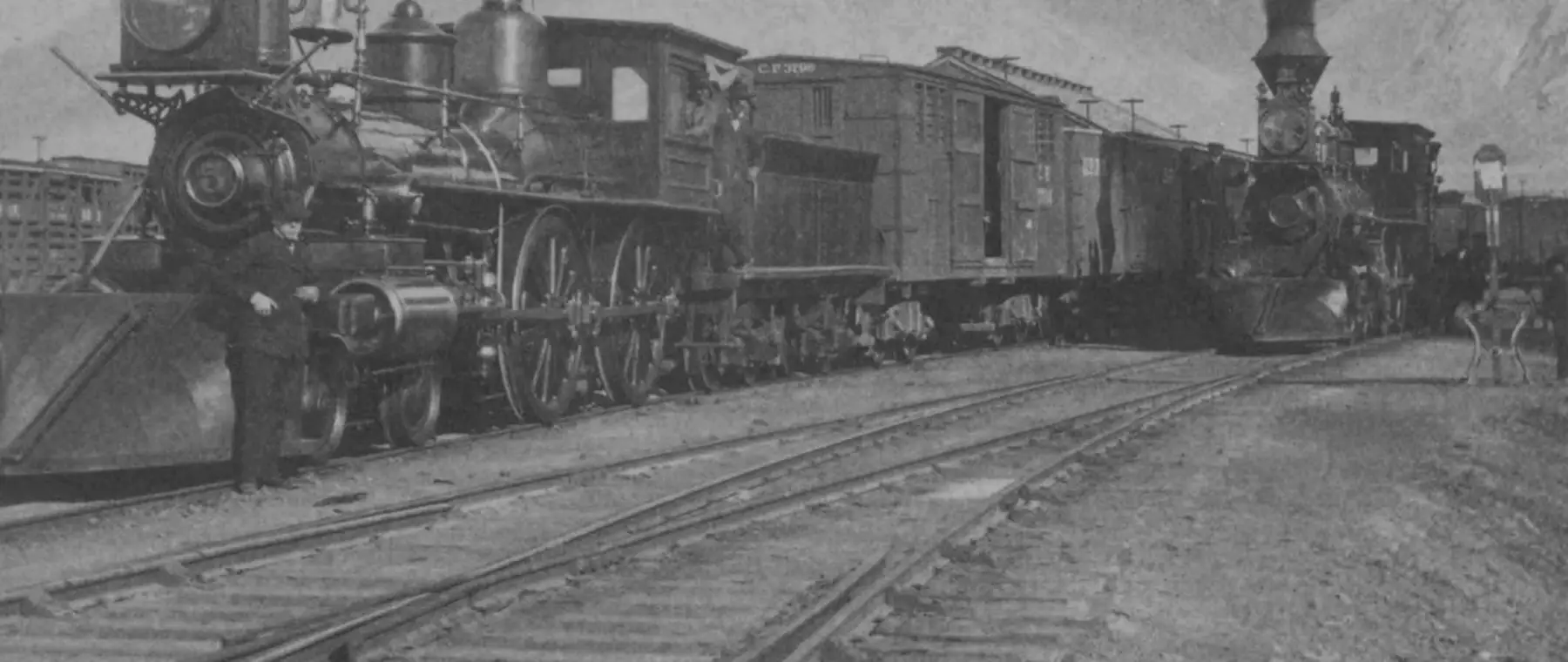A nineteenth-century Union Pacific locomotive on the Weber County rail corridor that runs through Marriott-Slaterville, Utah