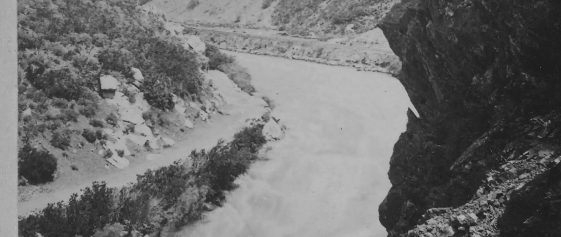 A nineteenth-century view of Devil's Gate on the Weber River in Weber County, Utah